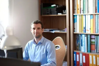 Man in office